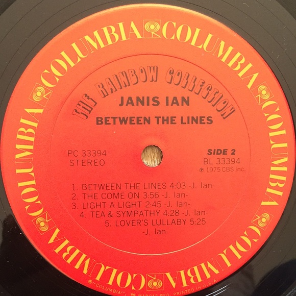 Janis Ian - “Between The Lines” Vinyl LP - Picture 5 of 6